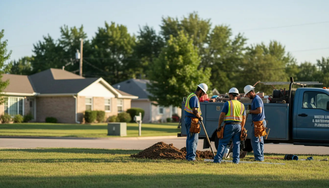 Residential water line and bathroom plumbing service in Berea, SC